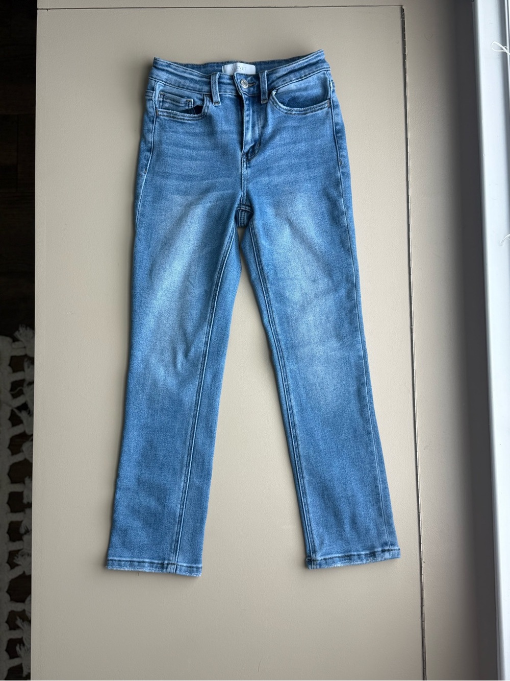 VERVET Blue High Rise Straight Leg Stretch Jeans Women’s Size 24 Medium Wash